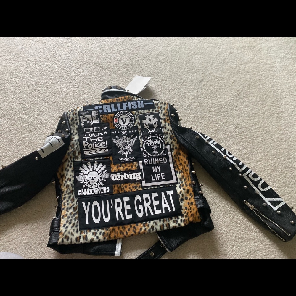 Faux Motto Jacket